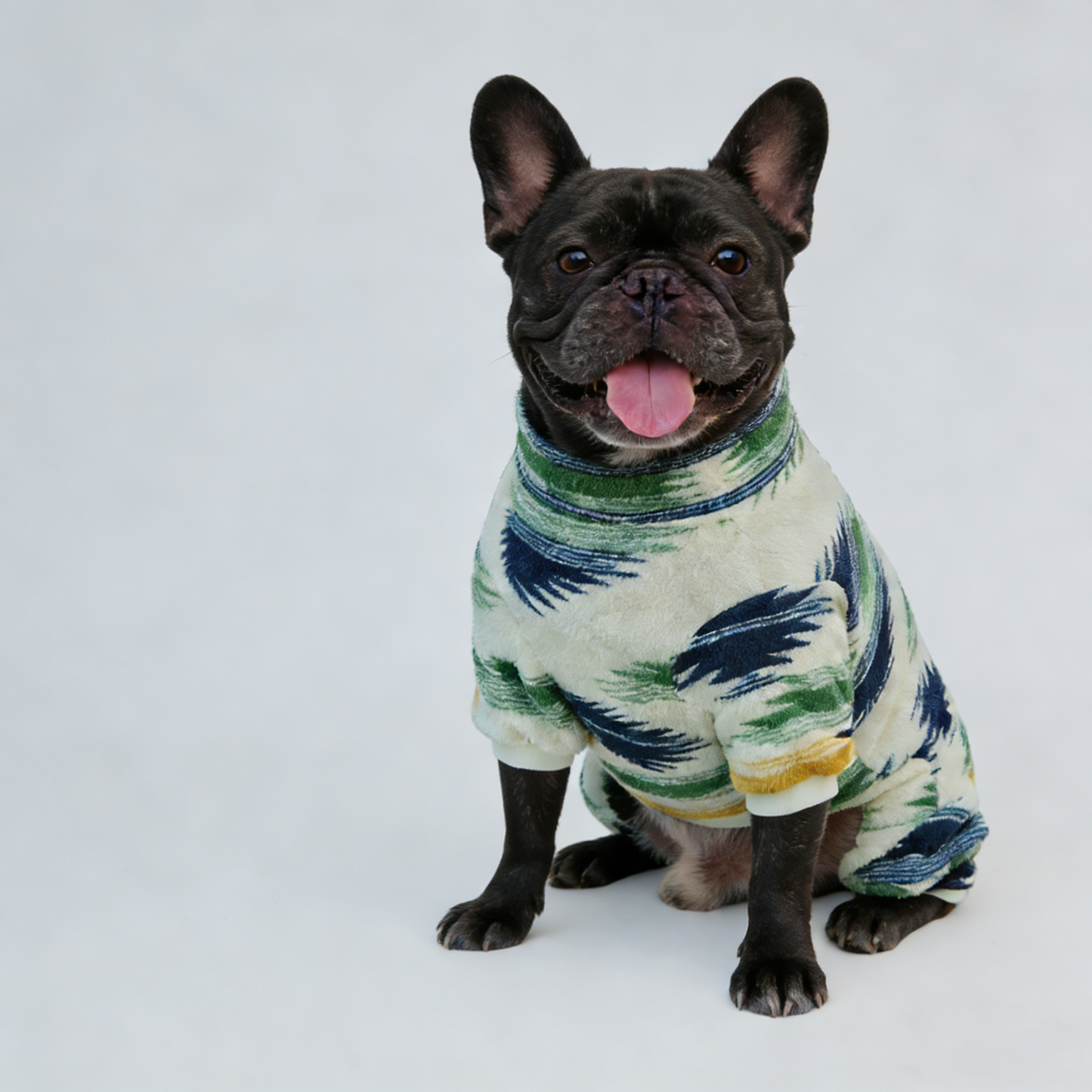 island-French Bulldog Adjustable Fleece Thermal Jumpsuit
