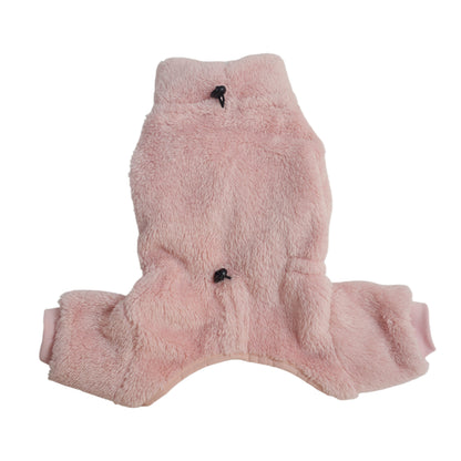 powder mist-French Bulldog Adjustable Fleece Thermal Jumpsuit
