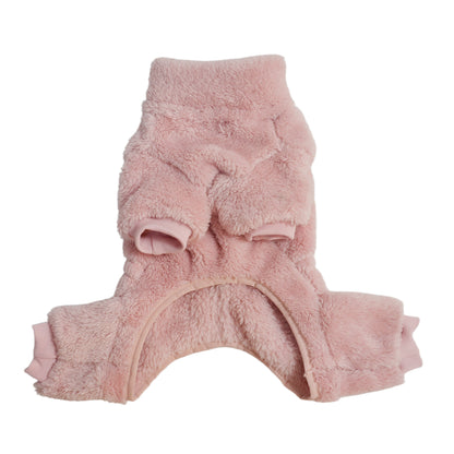 powder mist-French Bulldog Adjustable Fleece Thermal Jumpsuit