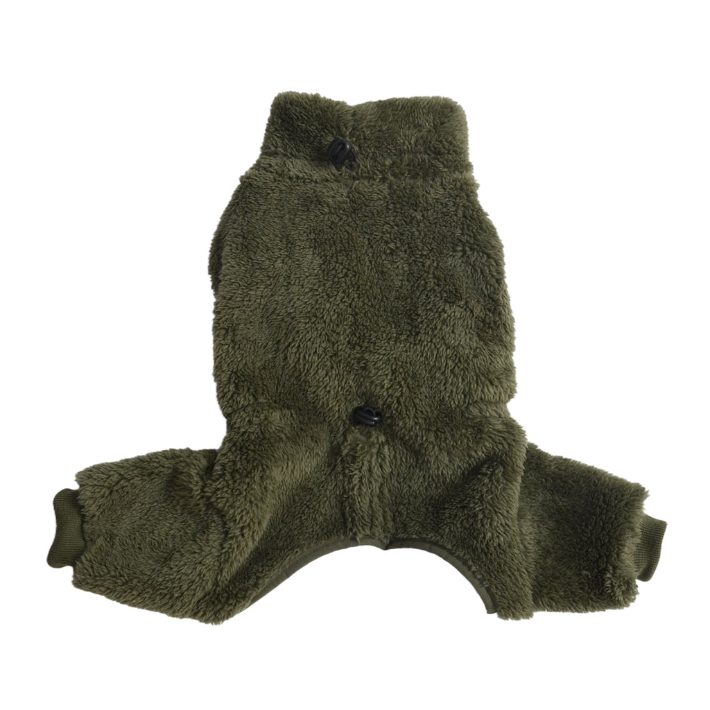 French Bulldog Four-Paw Warm Clothing - Olive