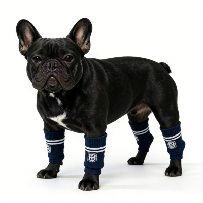 Pet Warm Knee Support Socks - Navy Blue Knight Blue