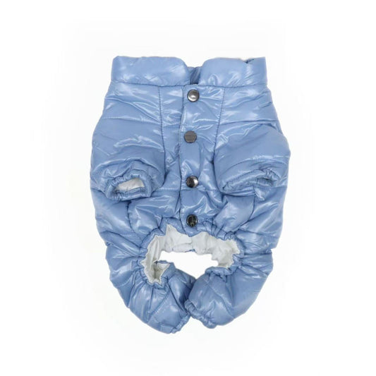 French Bulldog Winter High-Neck Waterproof Puffer Jacket, 100% Natural Cotton-Padded Coat