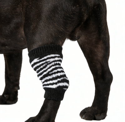 Pet Warm Knee Support Socks - Zebra Rhythm