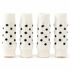 宠物保暖护膝关节袜-洁白黑波点