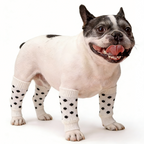 宠物保暖护膝关节袜-洁白黑波点