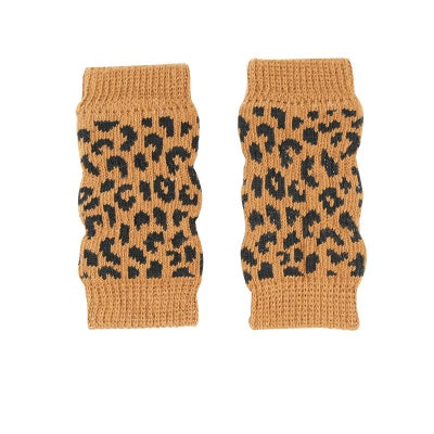 Pet Warm Knee Support Socks - Caramel Leopard Shadow