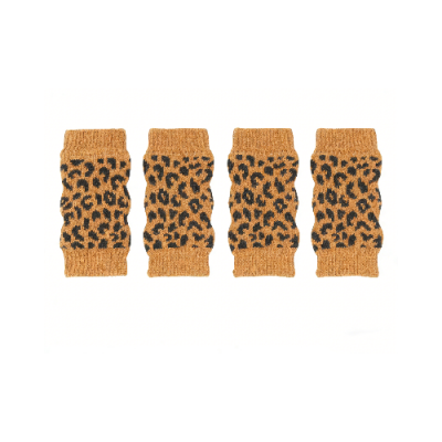 Pet Warm Knee Support Socks - Caramel Leopard Shadow