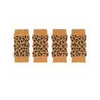 Pet Warm Knee Support Socks - Caramel Leopard Shadow