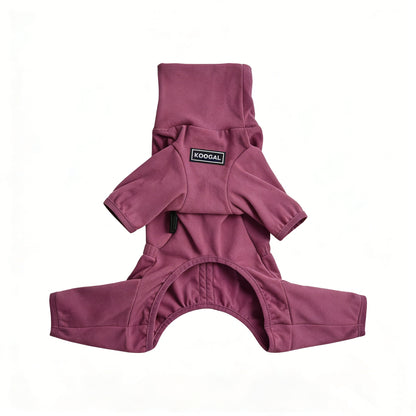 French Bulldog Fleece Winter Jumpsuit - Burgundy Red