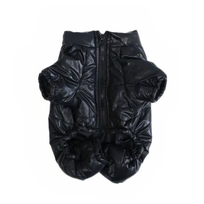 French Bulldog Winter High-Neck Waterproof Puffer Jacket, 100% Natural Cotton-Padded Coat