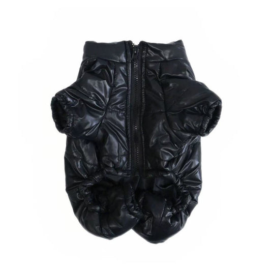 French Bulldog Winter High-Neck Waterproof Puffer Jacket, 100% Natural Cotton-Padded Coat